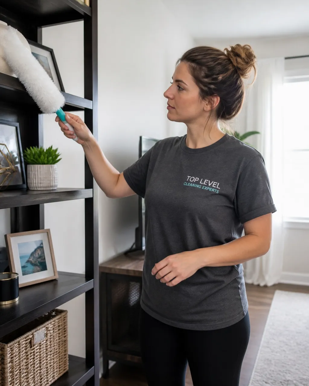 Top Level cleaner caring for a bright St. Louis home